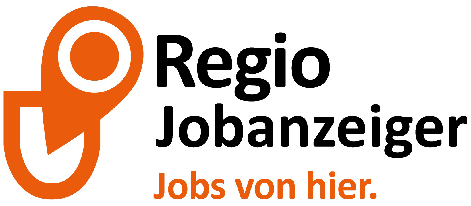Regio Jobanzeiger_logo_claim_orange_sw_norm